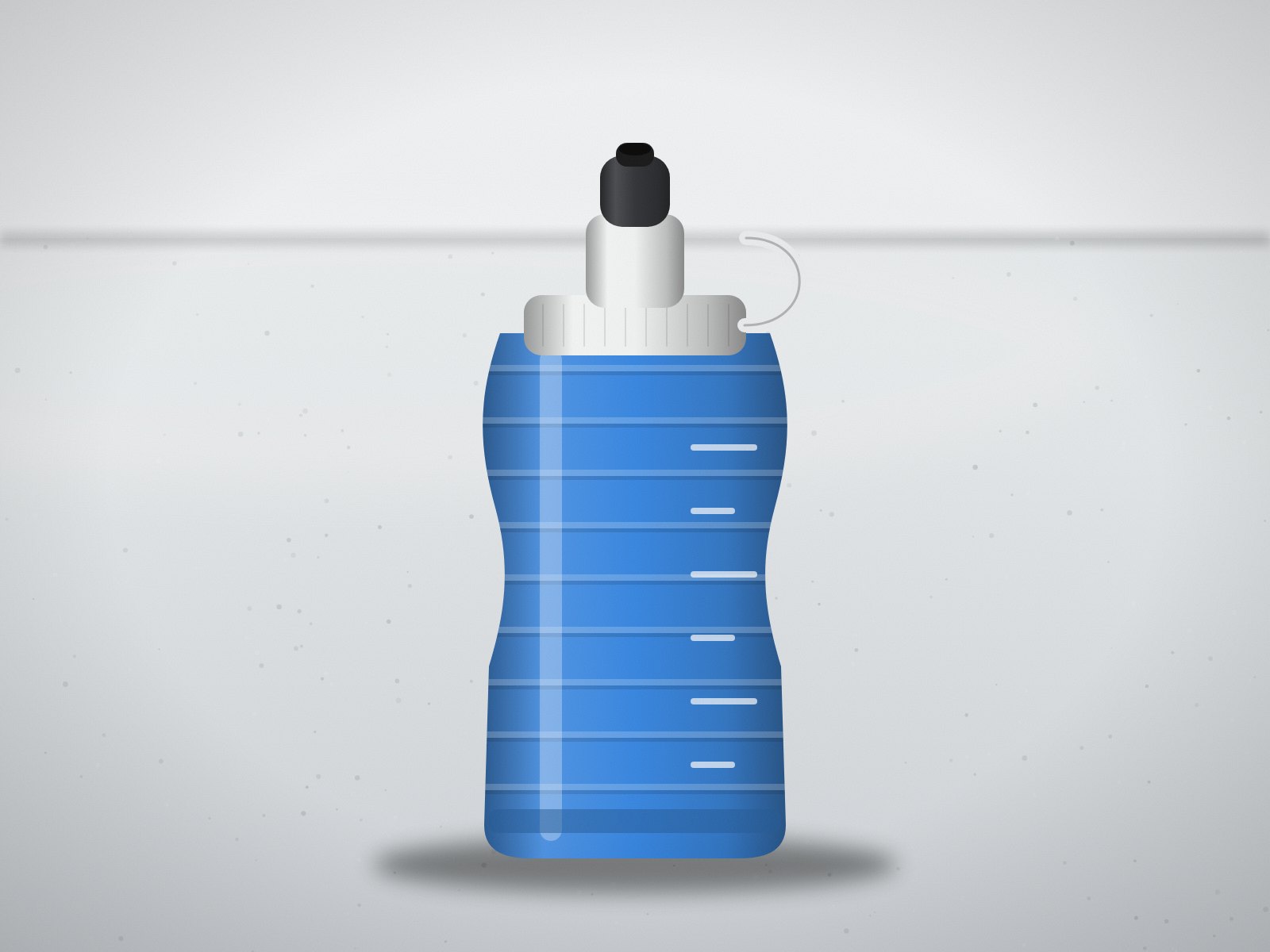 Blue sports bottle