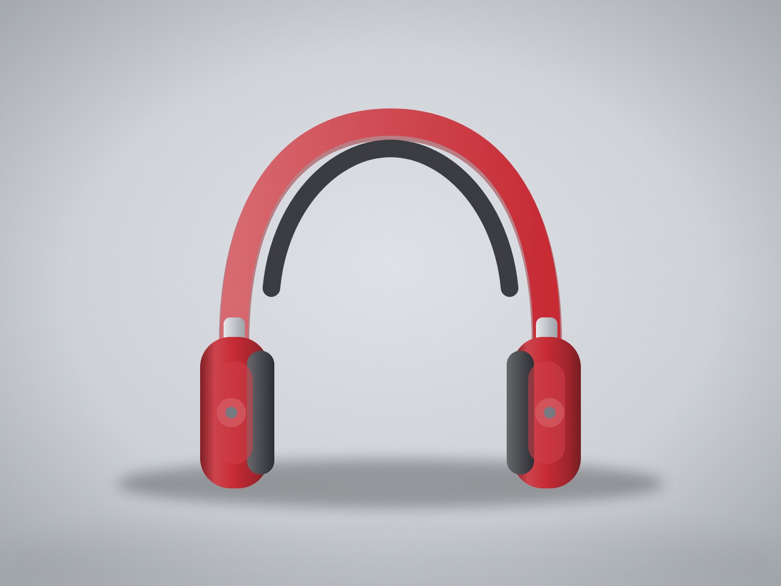 Red over-ear headphones